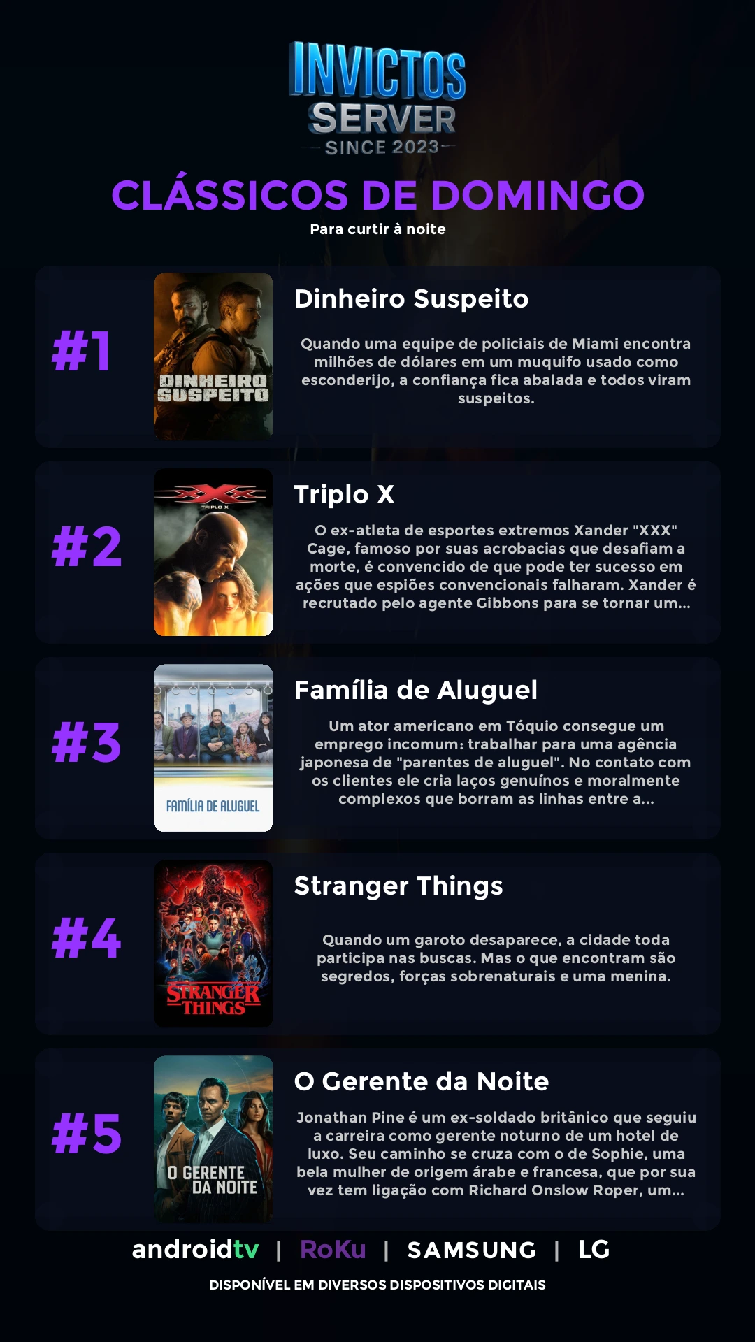 Banner Top 5 da Semana